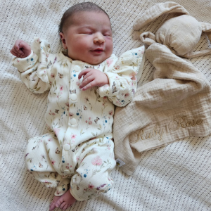Boxpakje met ruffel tricot stof