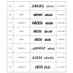 Borduurfonts bladzijde 2