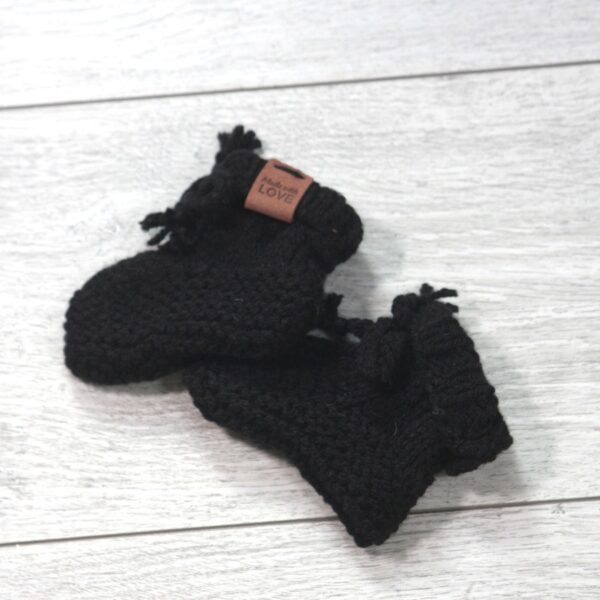 Handgemaakte Wollen Sokjes│ Zwart │ Merino wol