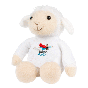 Knuffel met shirt te bedrukken schaap