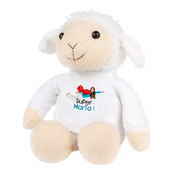 Knuffel met shirt te bedrukken schaap